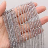 Faceted Flash Labradorite Stone Beads 3x2mm