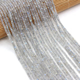 Faceted Flash Labradorite Stone Beads 3x2mm