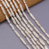 Natural Freshwater Long Pearl Isolation Beads For Jewelry Making 6x20-7x25mm