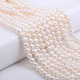 7-8mm Pearl Round Beads for Jewelry Making DIY