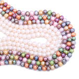7-8mm Pearl Round Beads for Jewelry Making DIY
