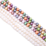 7-8mm Pearl Round Beads for Jewelry Making DIY