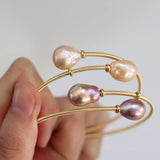 Natural Freshwater Pearls Rice Shape Adjustable Bracelets