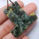 Natural Green Opal Irregular Shape Earrings Beads Pairs 31x17x4mm