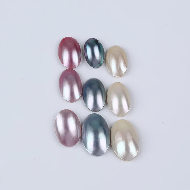 Sea shell Oval Shape Mabe Pearl Loose Beads For Diy Jewelry