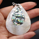 Natural Shell Charms Abalone Pendant for DIY Necklace Making