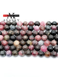 Natural Smooth Plum Blossom Tourmaline Gemstone Beads