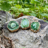 Agat Druzy Pendant Irregular Slice Charm 2pcs/lot