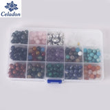 DIY Natural Stone Beads Set 138/276pcs 6/12 colors 8mm beads