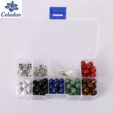 DIY Natural Stone Beads Set 138/276pcs 6/12 colors 8mm beads