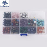 DIY Natural Stone Beads Set 138/276pcs 6/12 colors 8mm beads