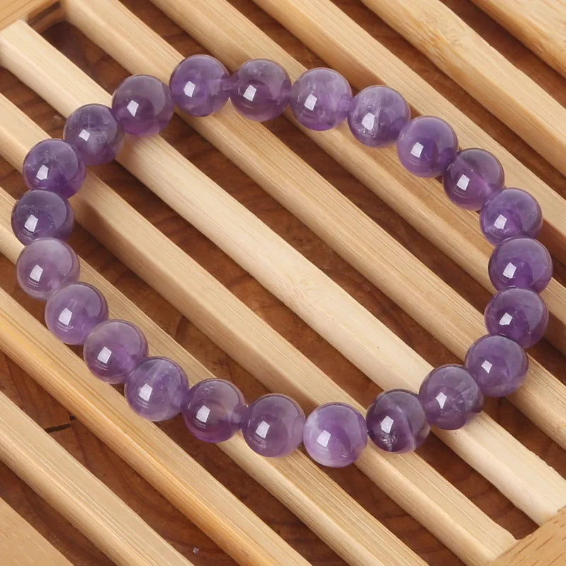 Natural Stone Bracelet Bangle 8mm Beads Charm Bracelet Men Women Jewelry