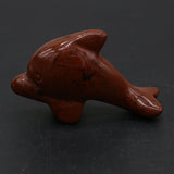 Natural Stone Dolphin Ornament Lucky Gift for Desk or Garden