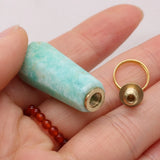 Natural Stone Perfume Bottle Pendant Necklace