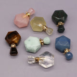 Natural Stone Perfume Bottle Pendant for Crafting