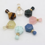 Natural Stone Perfume Bottle Pendant for Crafting
