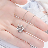 Natural Strawberry Crystal Moonstone Star Necklace 925 Sterling Silver
