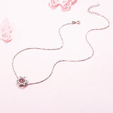 Natural Strawberry Crystal Moonstone Star Necklace 925 Sterling Silver