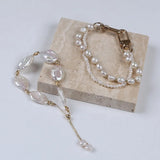 Natural Keshi Pearl Bead Bracelet for Women