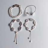 Natural Keshi Pearl Bead Bracelet for Women
