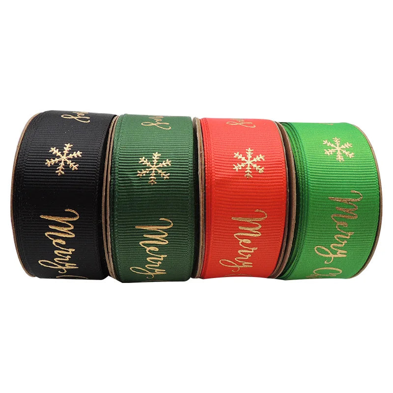 Green Merry Christmas Deer Ribbons Bow Cap Accessories Party Gift Wrap DIY