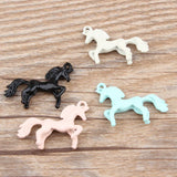 20pcs DIY Paint Horse Alloy Pendant for Jewelry Making