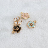 20pcs DIY Peach Blossom Alloy Pendant for Bracelet Necklace Clothing Jewelry