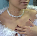 Crystal Rhinestone Collar Necklace Bib Choker