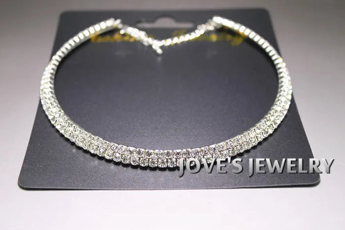 Crystal Rhinestone Collar Necklace Bib Choker