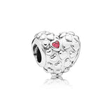 925 Silver Heart Bead High 1:1 For Girlfriend