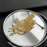 Elegant Titanium Steel Pearl Brooch Jewelry