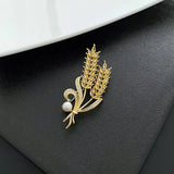 Elegant Titanium Steel Pearl Brooch Jewelry