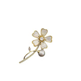 High-Grade Titanium Steel Flower Women's Brooch Pin