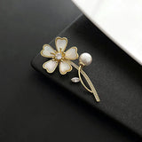 High-Grade Titanium Steel Flower Women's Brooch Pin