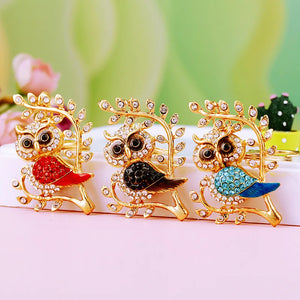 Hot Owl Series Alloy Keychain Female Bag Ornament Car Key Decoration Gift