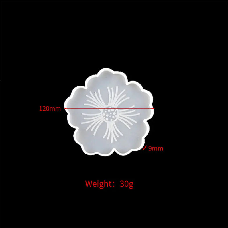 Cherry Blossom Coaster Silicone Mold Set for DIY Epoxy Resin Decorations