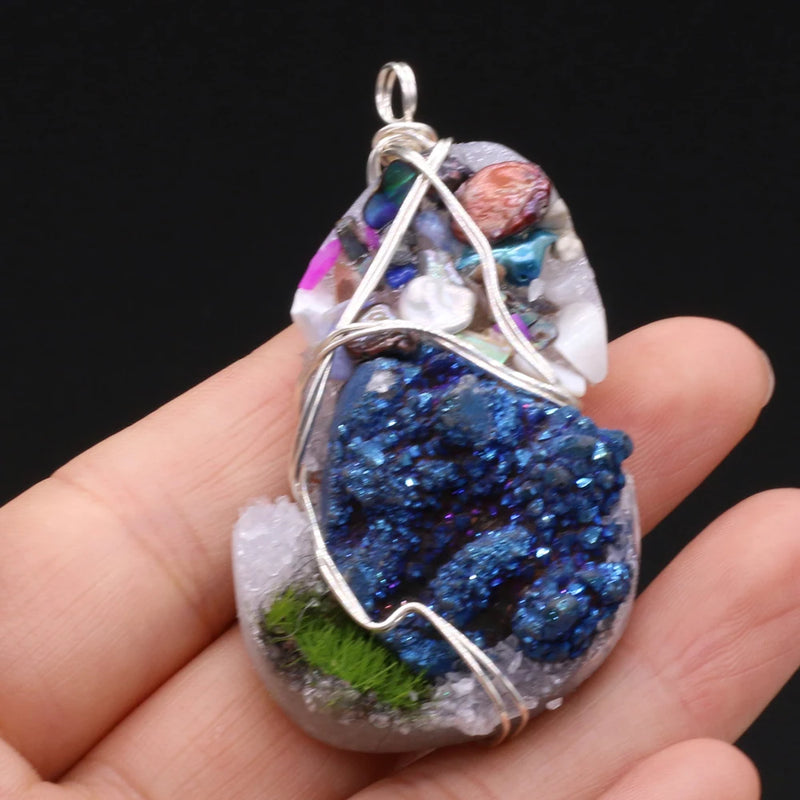 Natural Freshwater Pearl Resin Pendant for DIY Jewelry Making