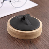 Wooden Round Stud Earrings Display Rings Storage Pendant Collection Holder