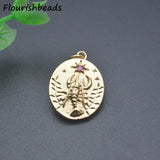 Pink CZ Pave Scorpio Charms Pendants for Jewelry 20pc