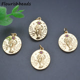 Pink CZ Pave Scorpio Charms Pendants for Jewelry 20pc