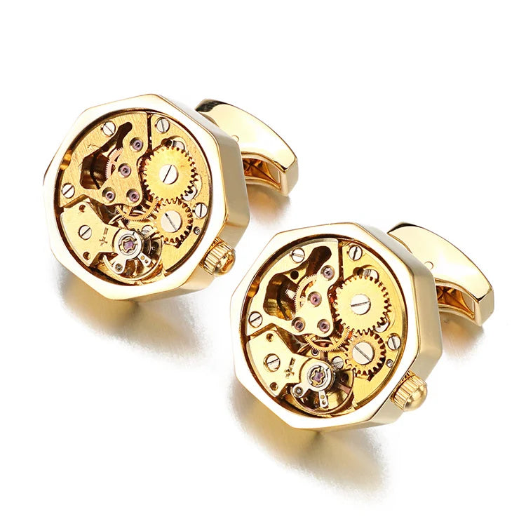 Steampunk Gear Watch Mechanism Cufflinks