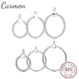 925 Sterling Silver O Beads for Cable Chain Pendant Necklace