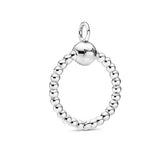 925 Silver O Pendant Beads for Cable Chain Necklace DIY Charm Jewelry
