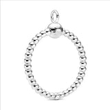 925 Sterling Silver O Beads for Cable Chain Pendant Necklace