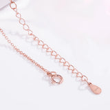 925 Silver Necklace Freshwater Pearl Pendant Rose Collar Gift