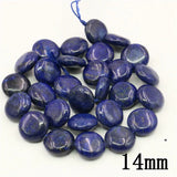 Lapis Lazuli Stone Coin Shape Beads for Jewelry Making