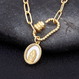 Our Lady of Guadalupe Bracelet Copper Zircon Religious Jewelry