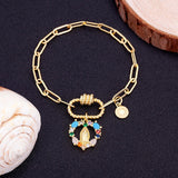 Our Lady of Guadalupe Bracelet Copper Zircon Religious Jewelry