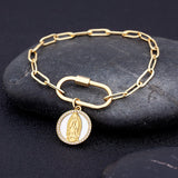 Our Lady of Guadalupe Bracelet Copper Zircon Religious Jewelry