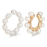Pearl Zircon Clip on Earrings Ear Cuffs for Women